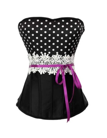 Polka Dot Lace Corset M1335