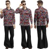 Women and Men 60s 70s Retro Hippie Disco Halloween Cosplay Costume  M40654