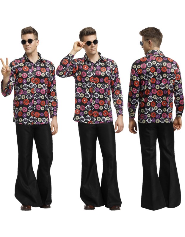Women and Men 60s 70s Retro Hippie Disco Halloween Cosplay Costume  M40654
