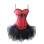 sexy red satin corset with skirt m1753C