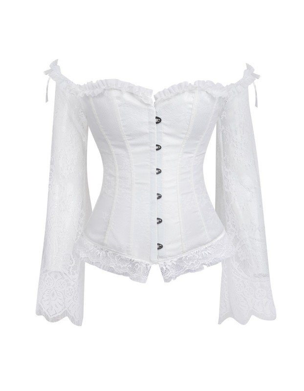 Long Sleeve Lace Corset M1418A