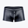 Patent Leather Zipper Black Short Pant Slim Men's Leggings Thin Nightclub N805