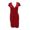Europe and America wrinkled solid color dress m88049