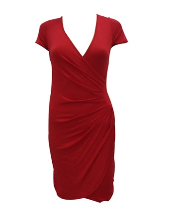 Europe and America wrinkled solid color dress m88049