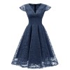 Wedding Party Retro Slim Ladies Formal  Lace Mesh Dress CD1717