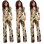 Women Half sleeves Flower Print Jumpsuit M8309