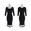 Yong Girl Fashion Sleeve Black Mermaid Sexy Dress M30213