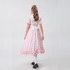 Halloween Farm Checked Lace Oktoberfest Costume Maid Master Dress YM0925