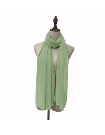 Muslim Style Scarfs Hijabs Monochrome Headscarf Silk Scarf For Women 006