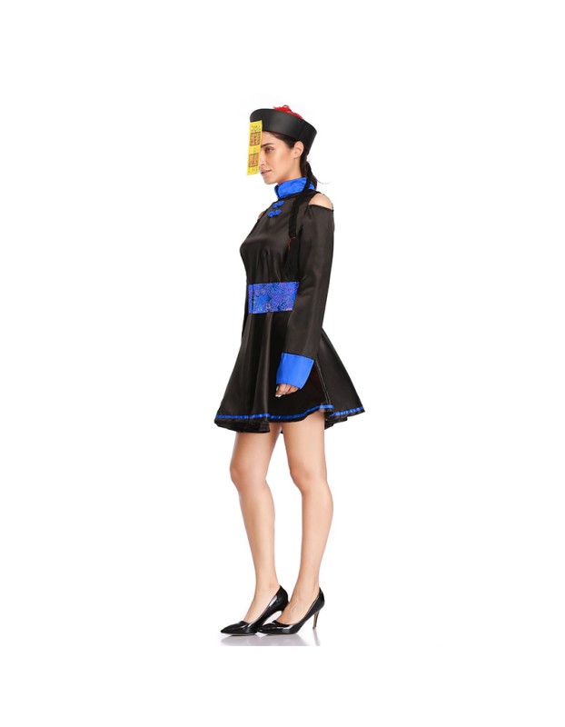 Zombie Qing Dynasty Parent Halloween Cosplay Ghost Adult Children Costume SM3324