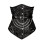2PCS Black Steampunk Leather Look Underbust Corset M1334