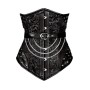 2PCS Black Steampunk Leather Look Underbust Corset M1334