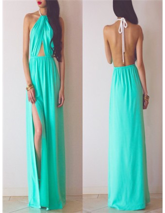 Mint Green Long Evening Prom Dresses M6007BE