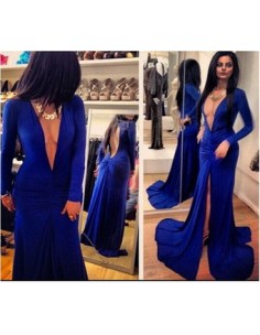 Sexy Long Sleeves Design Maxi Dress M3996