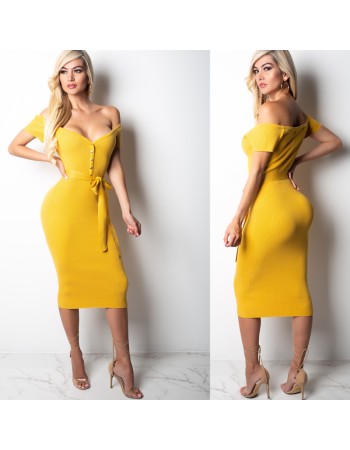 Sexy V Neck Off Shouler Autumn Winter Knitted Dresses m8281