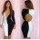 Sexy Club Bodycon Black and White Cut Out Backless Mini Dress M3608A