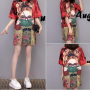 Casual Loose Cartoon Printed T Shirt Dress M8369