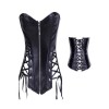 top quality black leather corset m1991b