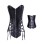 top quality black leather corset m1991b
