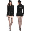 Sexy Black Police Costume M40620