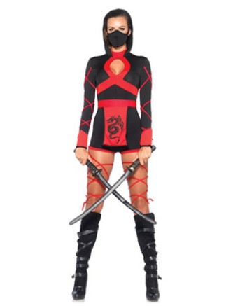 Black Ninja Samurai Cosplay Costumes M40168