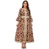African Design Print Mesh Muslim Clothing Elegant Floral Women Party Dress 21275