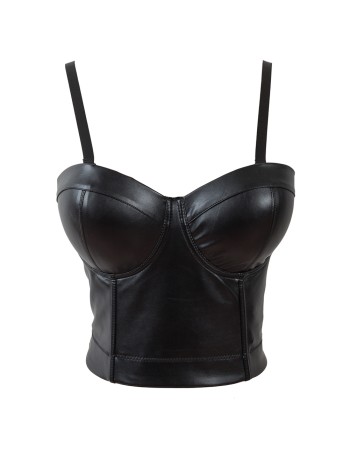 Gothic Steampunk Leather Push Up Bra Tops M7324
