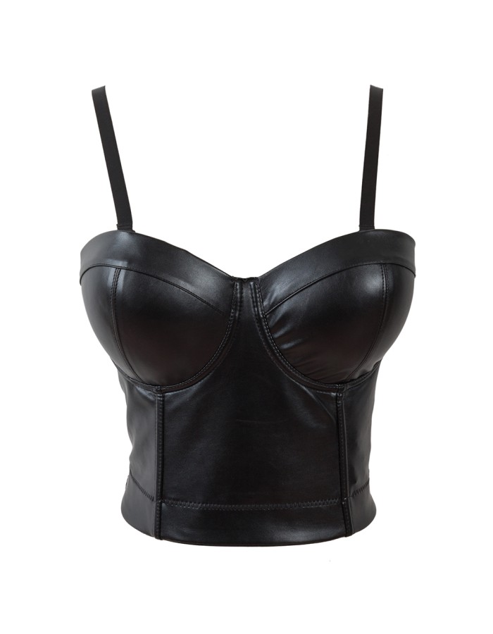 Gothic Steampunk Leather Push Up Bra Tops M7324