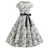 Note Print Summer Big Swing Women Clothing Star Dress JY13887