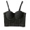 Outside Wearing a Cowboy Halter Crop Striped Top Nightclub Wipe Chest 8999