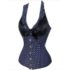 Black with White Polka Dots Overbust Corset