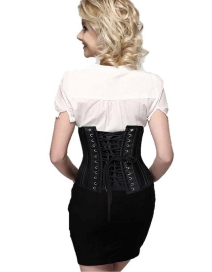 Polyester Steel Boned Hook Eye and Lace Up Closure Underbust Corset M1323
