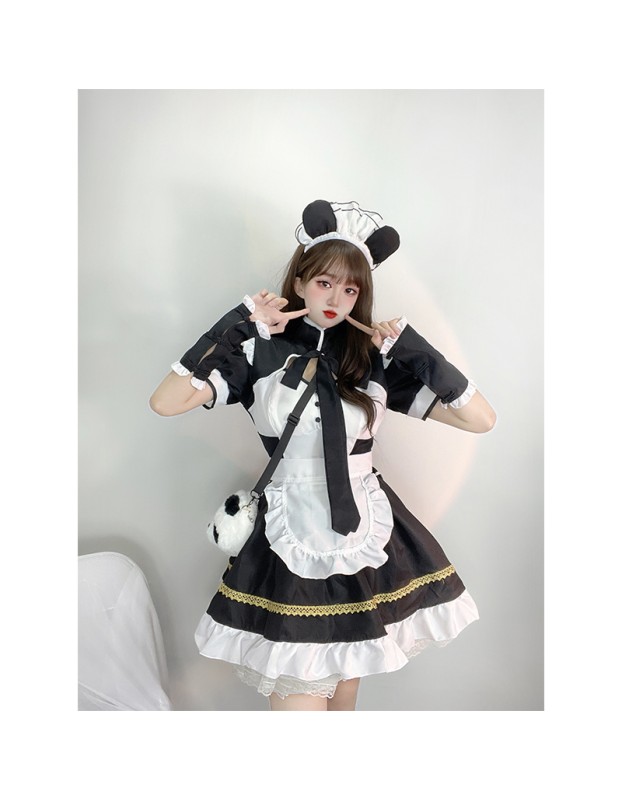 Maid Costume Cosplay Lolita Panda Girl Maid Uniform Anime Daily Dress DL2025