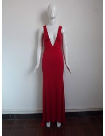 Sexy Red Maxi Dress M3982d