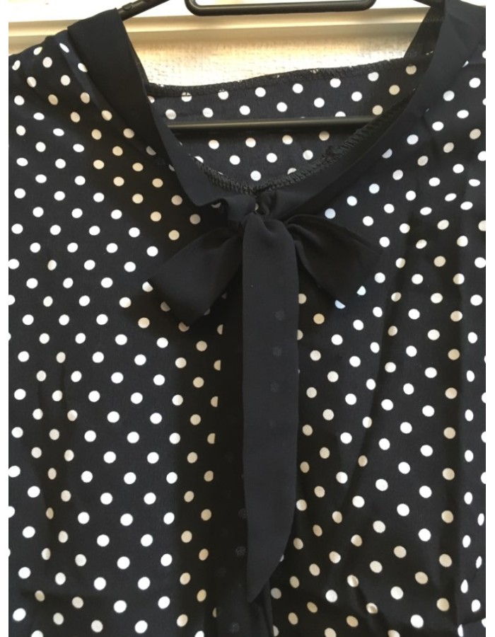 Women Chiffon Polka Dot Blouses Shirt m30410