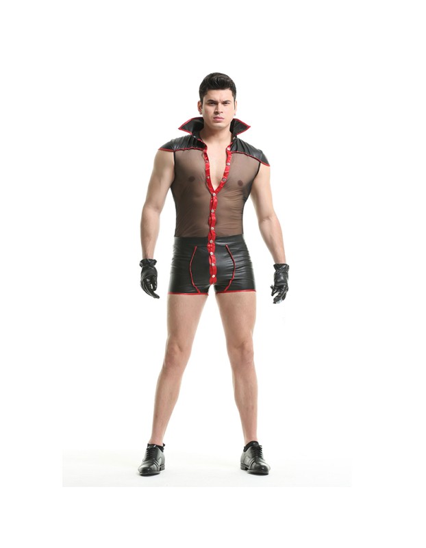 Male Club Halloween Cosplay Sexy Evil Spirit Bat Demon Costume  XY82219