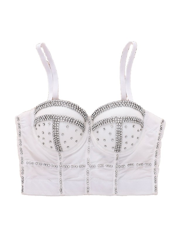 Shapewear Color Diamond Short  Chest Wrap Nightclub Vest Waist Bra KN8990