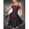 Pink Bow Black Corset SKirt Dress M1617