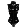 Front zip PVC leather Teddy M7019