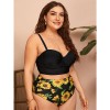 Solid Color Bikini Sexy High Waist Strap Swimsuit Plus Size Swimwear 491