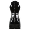 Sexy PVC Shiny Leather Mesh Dress m7294