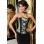 Classic Jacquard Corset with Rivets and Chain