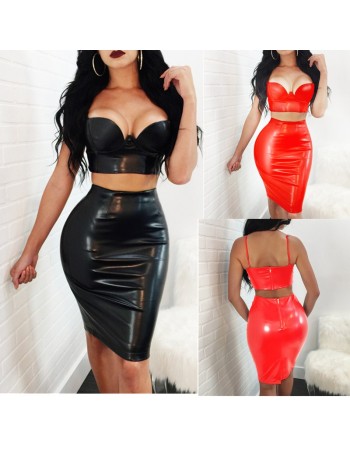 Two piece Leather Dress M7308