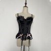 Sexy Black Lace Push Up Bra Corset Lingerie with Gathers M1651