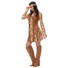 Vintage Women's Fringe Brown Cosplay Costume Full Hippie Disco Suits Costume MS1766