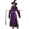 Print Funny Magic Broom Witch Cosplay Costume Wizard Jumpsuit Halloween M40768