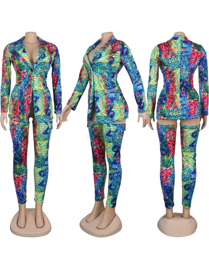 Sexy camo leopard print two piece set M6006