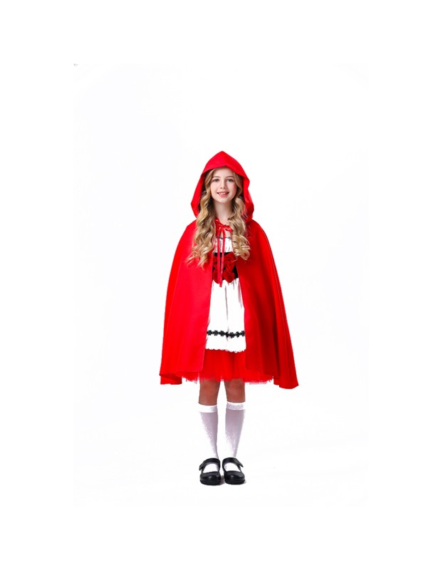 Little Red Ridding Hood Costume Party Fancy Dress Children Cosplay Costume YM5618