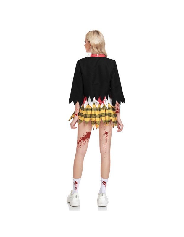 Horror Campus Zombie Cosplay Halloween Costume Bloody School Uniform Dress Up