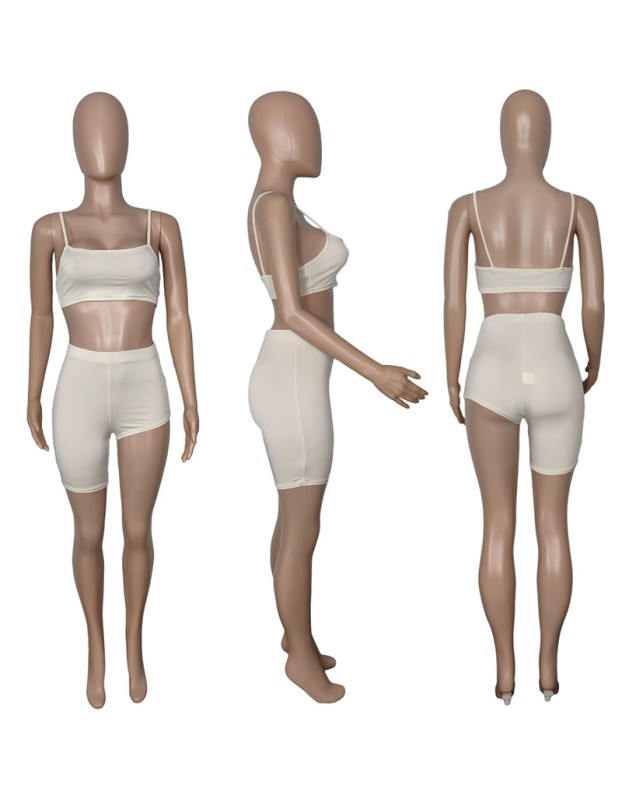 Sling Top Sexy Tube Top And Shorts Set Two Piece Summer M046